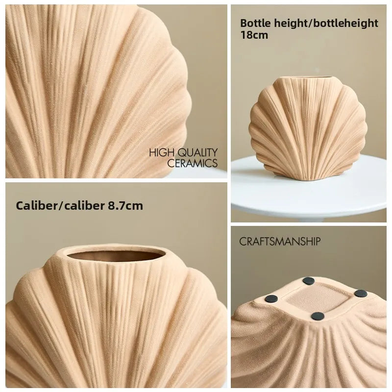 Handmade Shell Ceramic Vase
