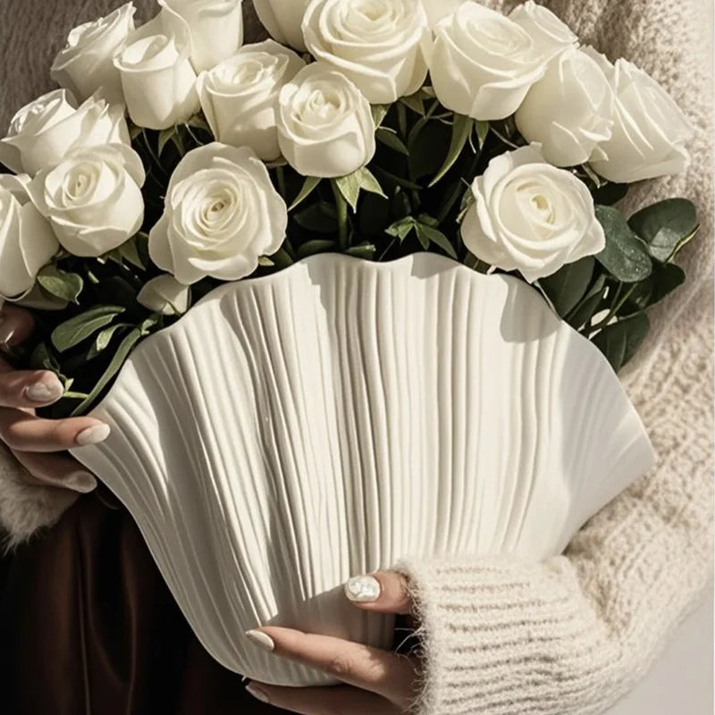 Porcelain Clam Vase