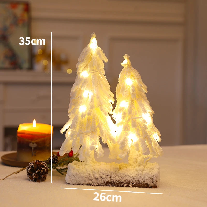 Snow-Dusted Light Tree