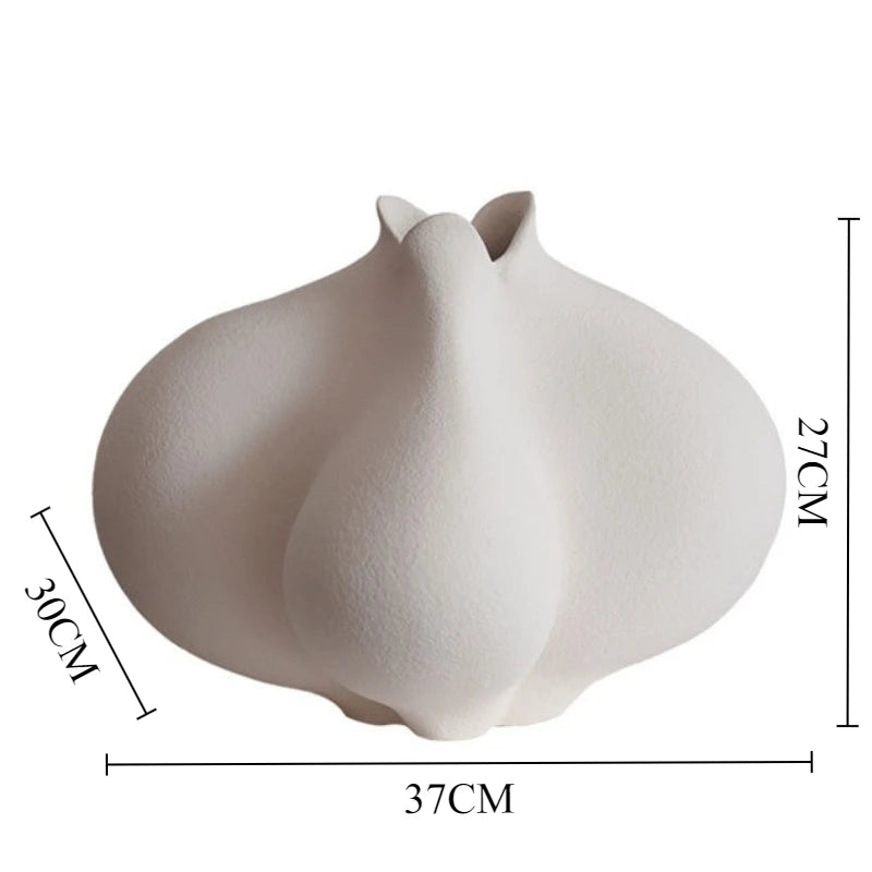Asymmetric Sculpted Resin Vase