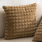 Faux Rabbit Plush Cushion Cover