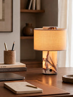 Calacatta Marble & Fabric Table Lamp