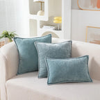 Chenille Cushion Cover with Stitched Edge
