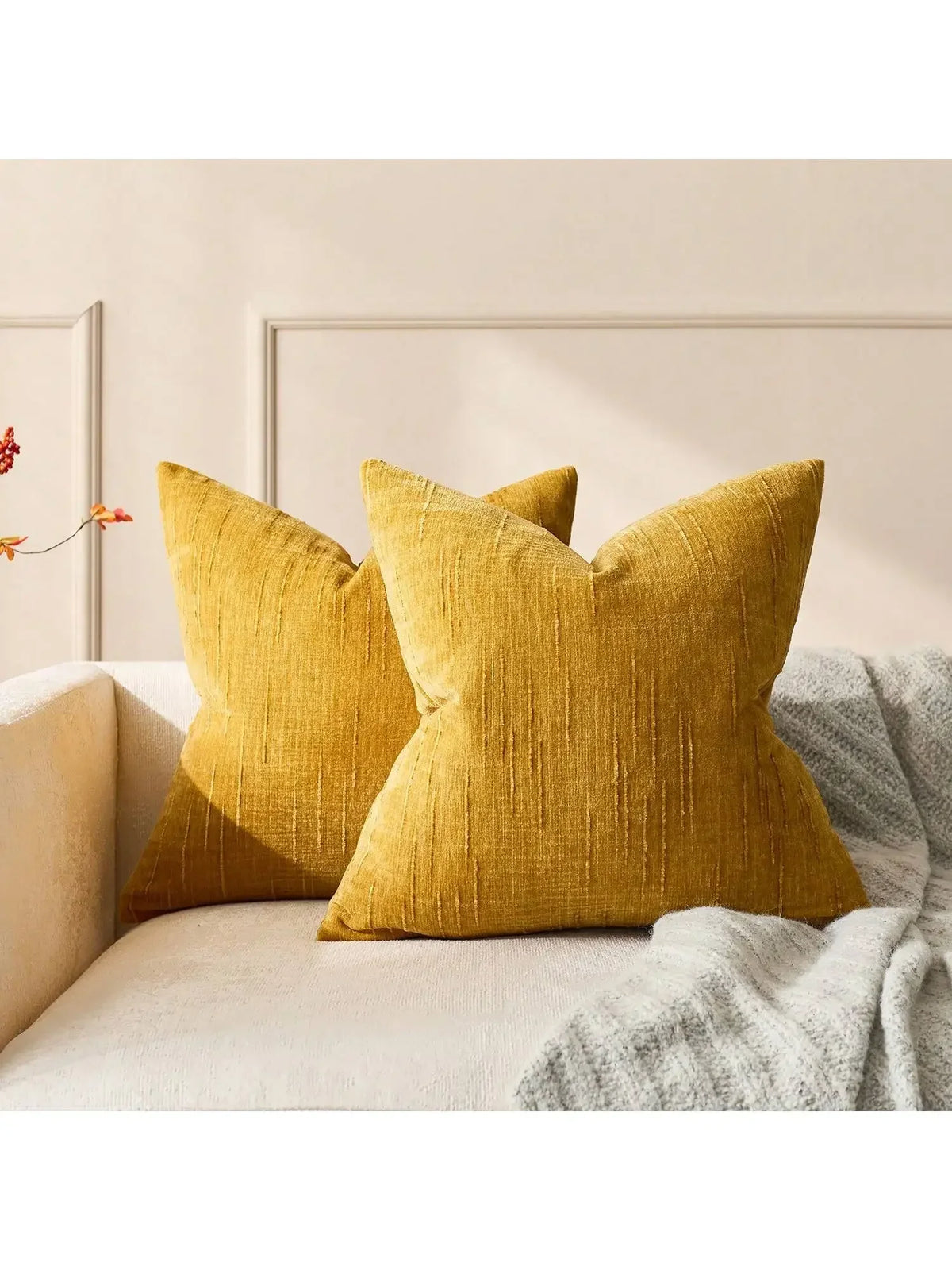 Faux Linen Cushion Cover