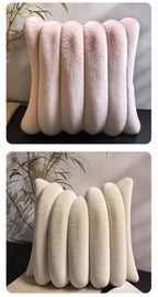 Two-Tone Faux Fur Cushion Cover