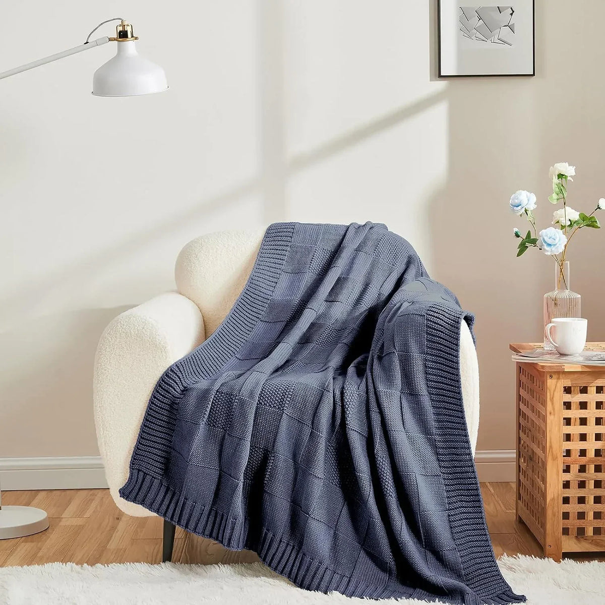 Waffle Knit Throw
