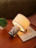Calacatta Marble & Fabric Table Lamp
