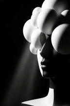 B&W Art Deco Abstract Human Figure Sculpture