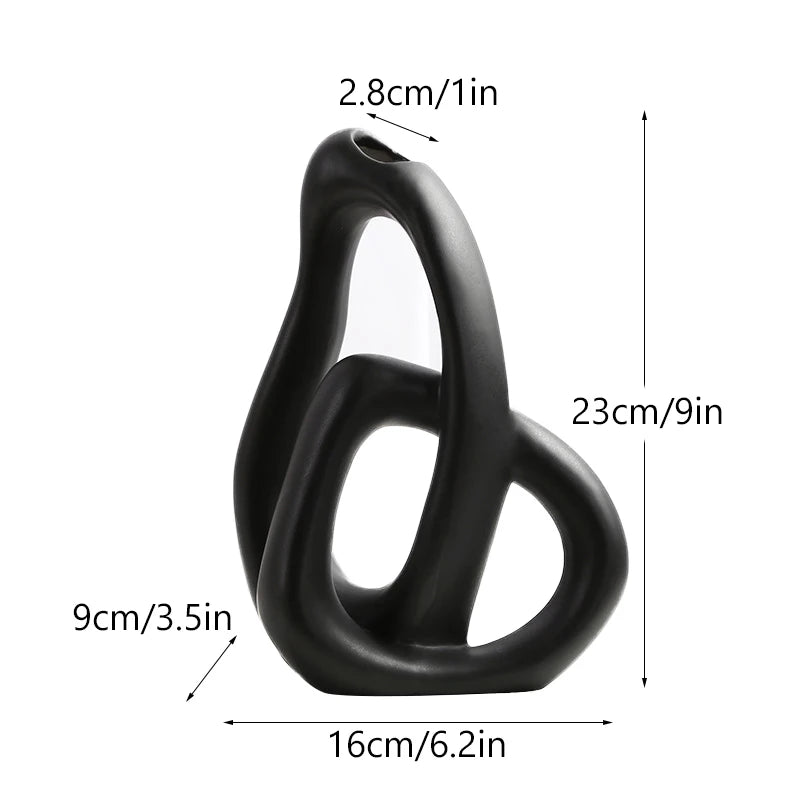 Entwined Abstract Ceramic Vase