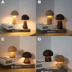 Minimal Wood Mushroom Night Light