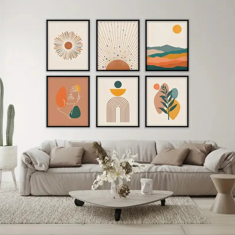 Botanical Line Art Canvas Print