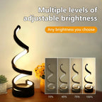 Sculptural Spiral LED Table Lamp