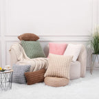 Faux Rabbit Plush Cushion Cover