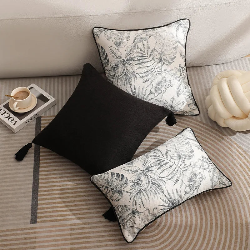 Chinoiserie Cushion Cover  30x50cm 45x45cm Modern Cushion Cover Livingroom Decor Gift Pillowcase