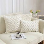 Jacquard Plush Geometric Cushion Cover