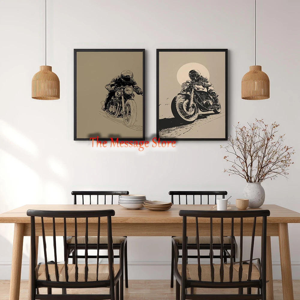 Rider Silhouette Canvas Print