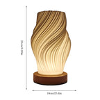 Minimalist Table Lamp with Wooden Base