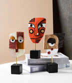 Abstract Face Resin Sculpture