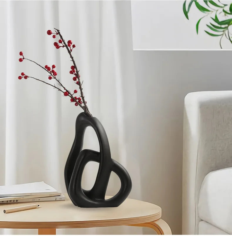 Entwined Abstract Ceramic Vase