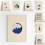Sleeping Kitten Canvas Print | Minimalist Animal Wall Art