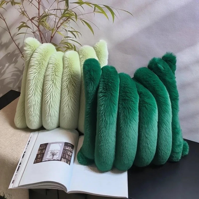 Two-Tone Faux Fur Cushion Cover