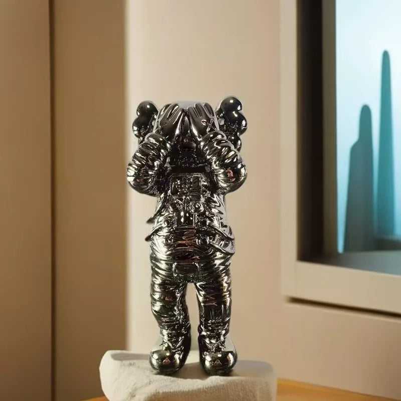 Astronaut Metalic Resin Sculpture