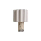 Marble & Pleated Fabric Table Lamp