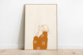 Sleeping Kitten Canvas Print | Minimalist Animal Wall Art
