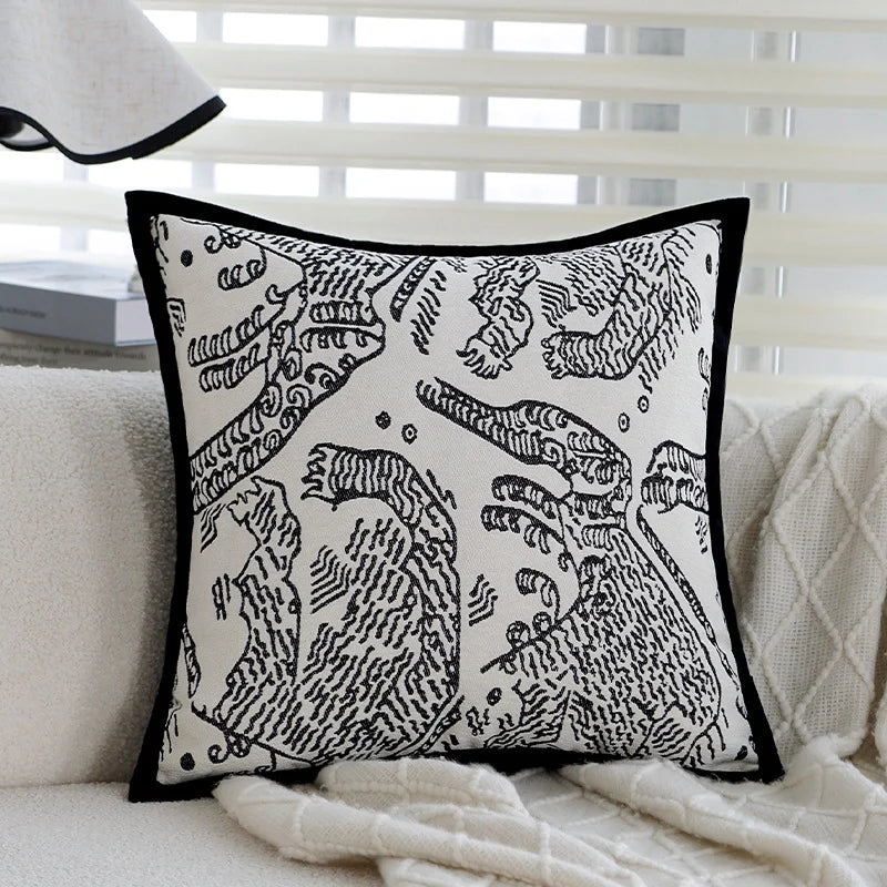 Abstract Colour-Block Cushion Cover