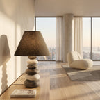 Ceramic Table Lamp with Fabric Shade