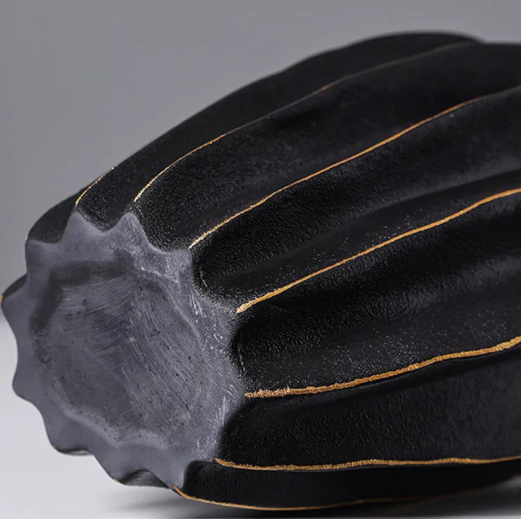 Organic Pleated Ceramic Vase