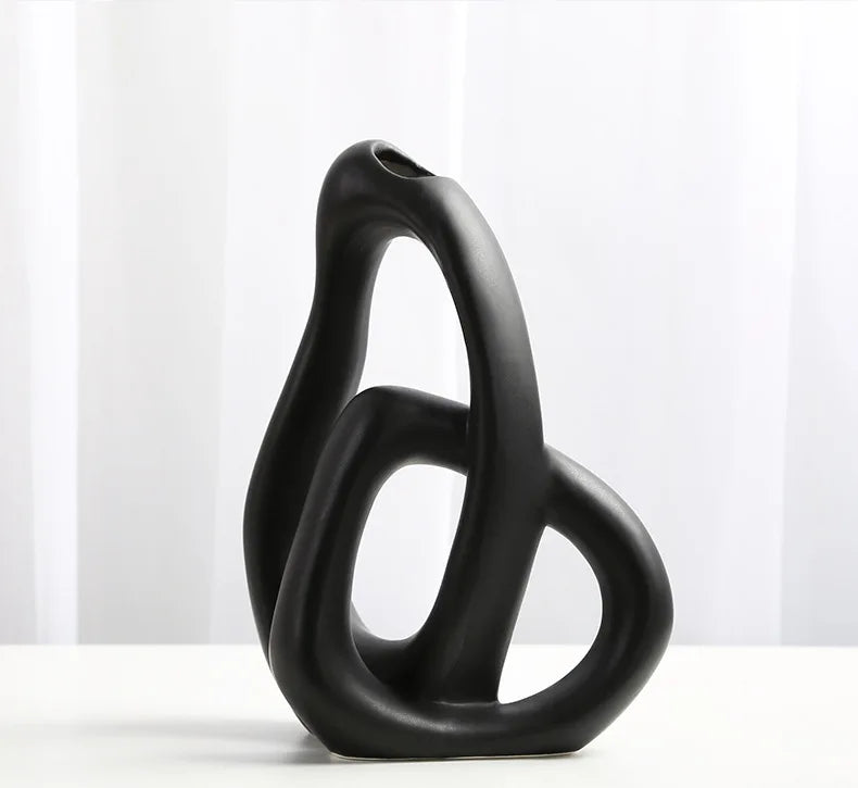 Entwined Abstract Ceramic Vase