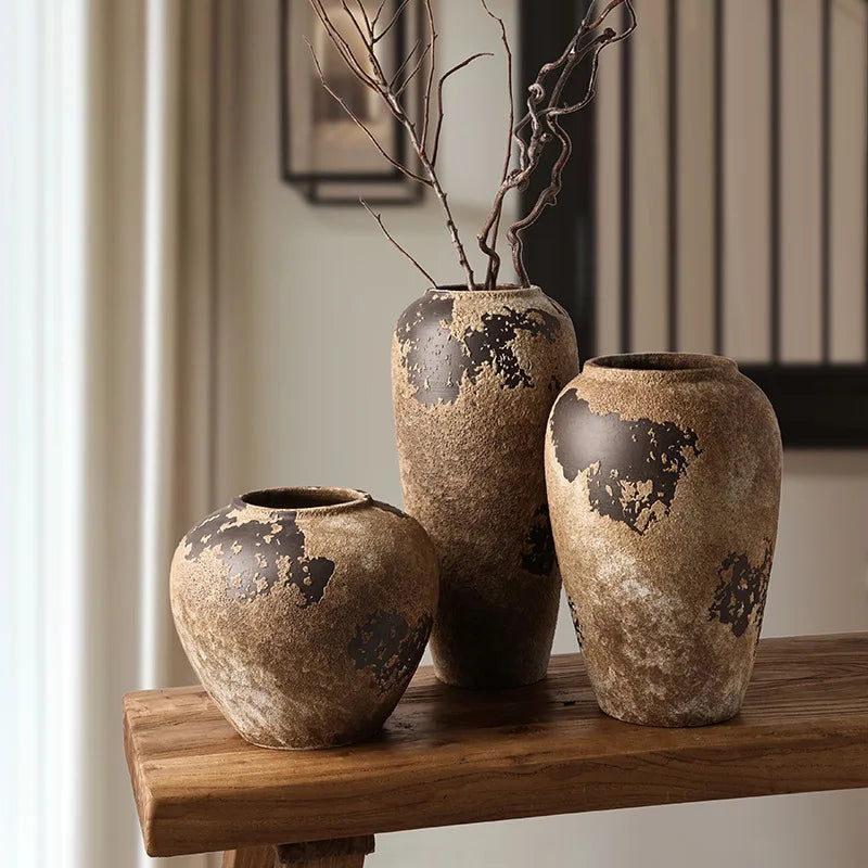 Wabi-Sabi Rustic Ceramic Vase