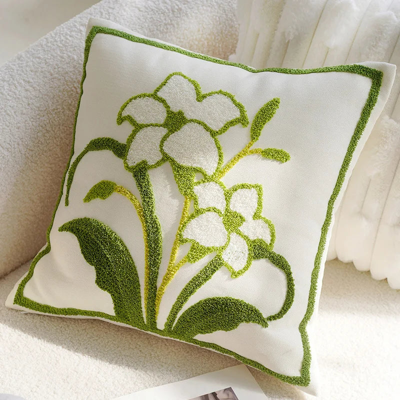 Shades of Green Woven Cushion Cover