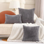 Cable Knit Plush Cushion Cover