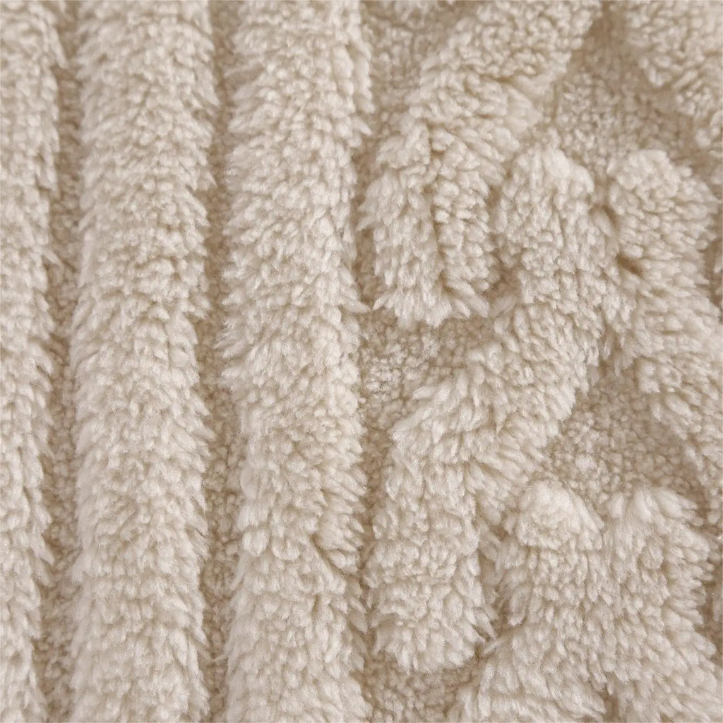 Cable Knit Plush Cushion Cover