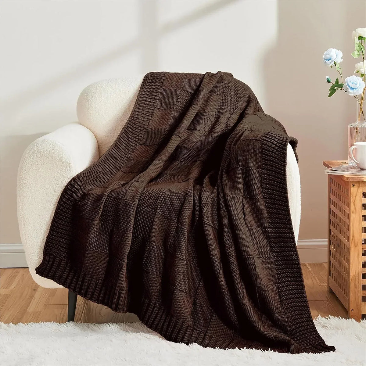 Waffle Knit Throw