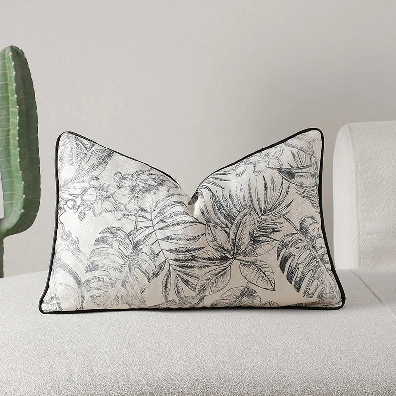 Chinoiserie Cushion Cover  30x50cm 45x45cm Modern Cushion Cover Livingroom Decor Gift Pillowcase