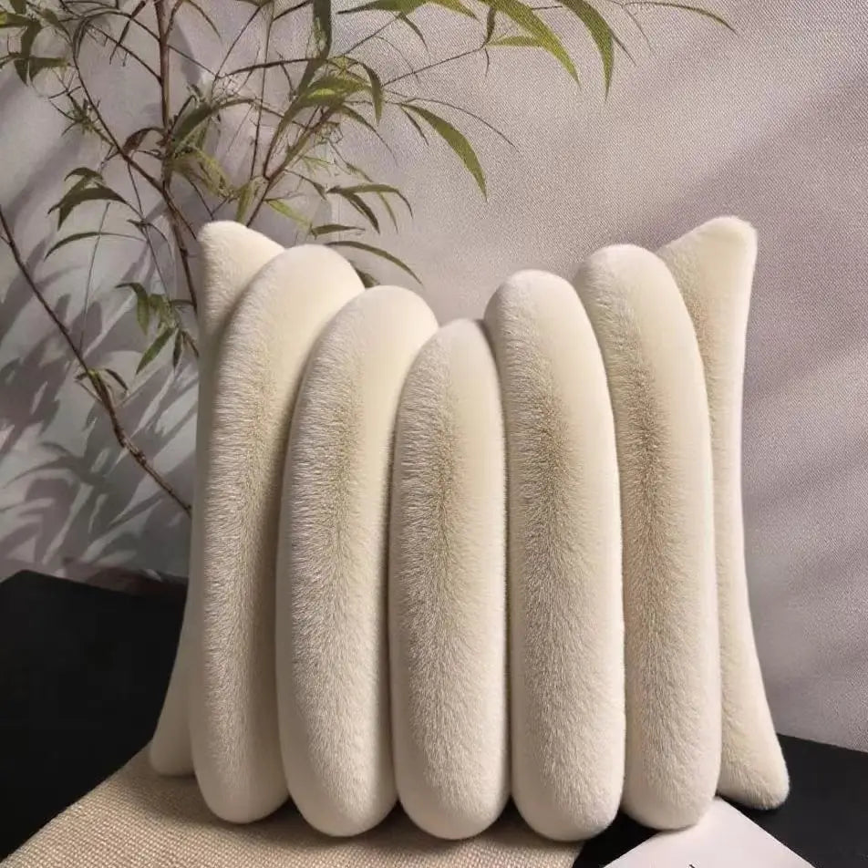 Two-Tone Faux Fur Cushion Cover