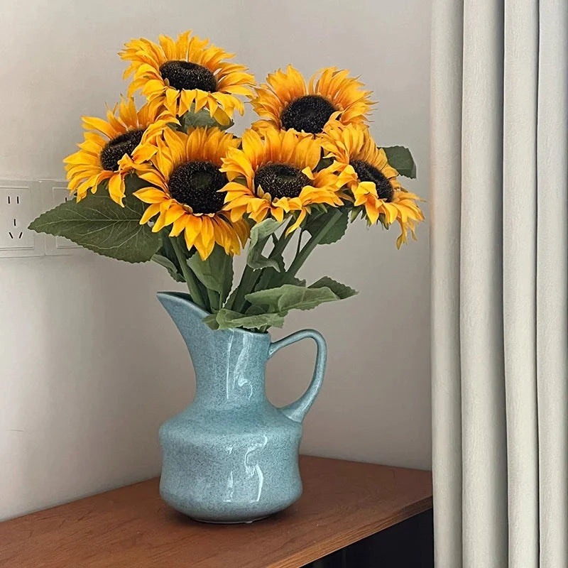 Blue Glazed Ceramic Vase