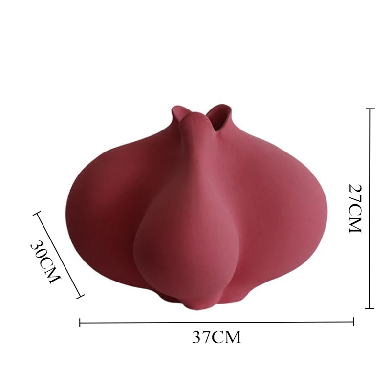 Asymmetric Sculpted Resin Vase