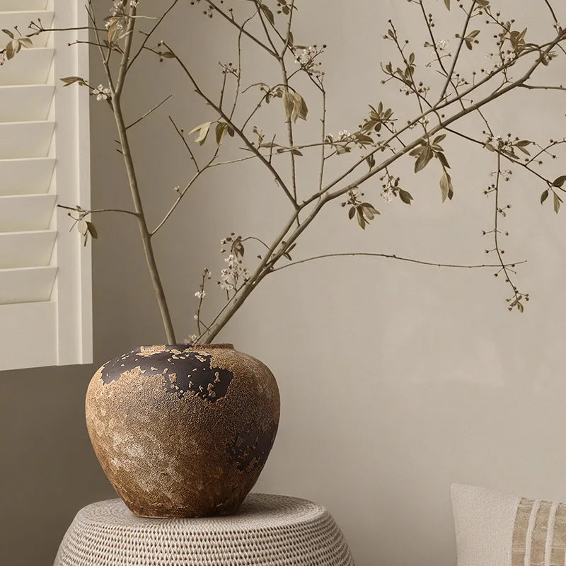 Wabi-Sabi Rustic Ceramic Vase