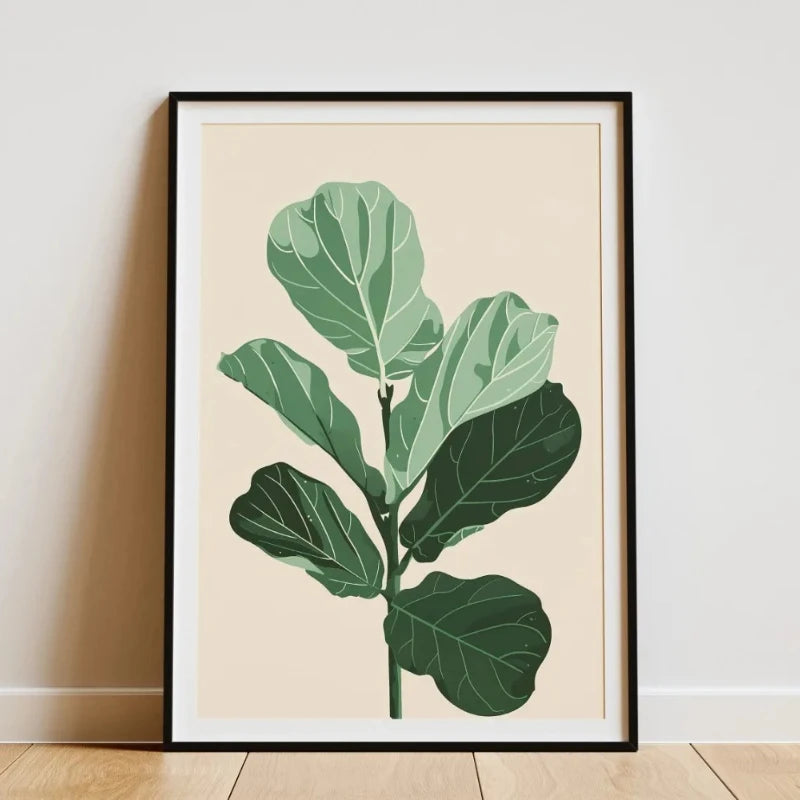 Minimalist Bamboo Forest Tropical Leaf Botanical Flower Poster and Prints Canvas Printing Wall Art Picture for Living Room Decor
