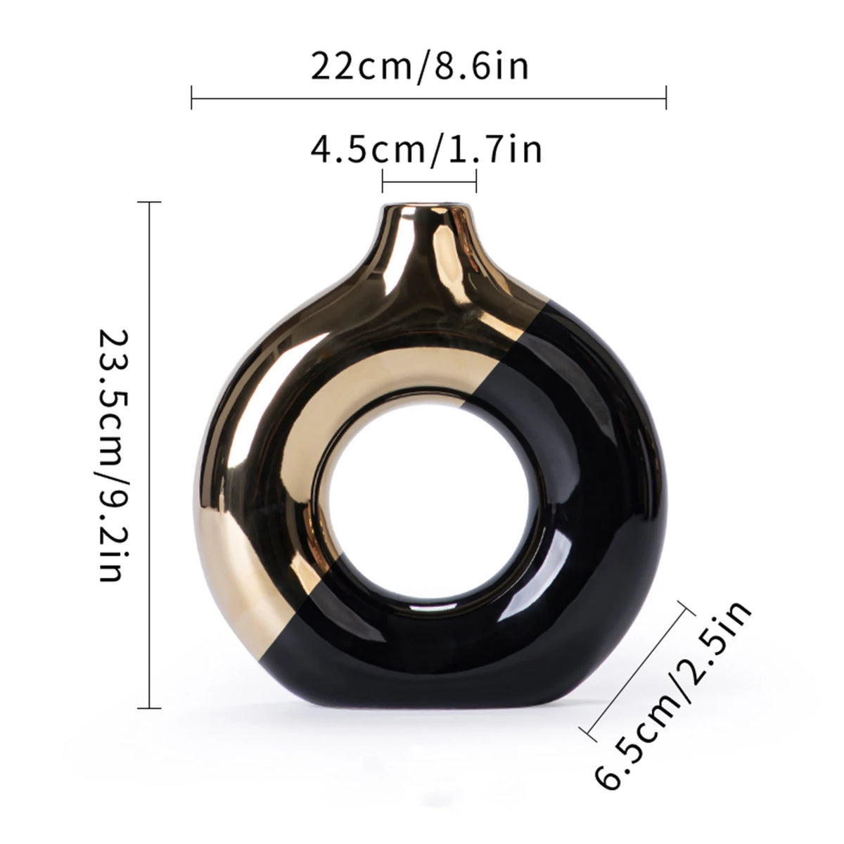 Electroplated Ceramic Statement Vase