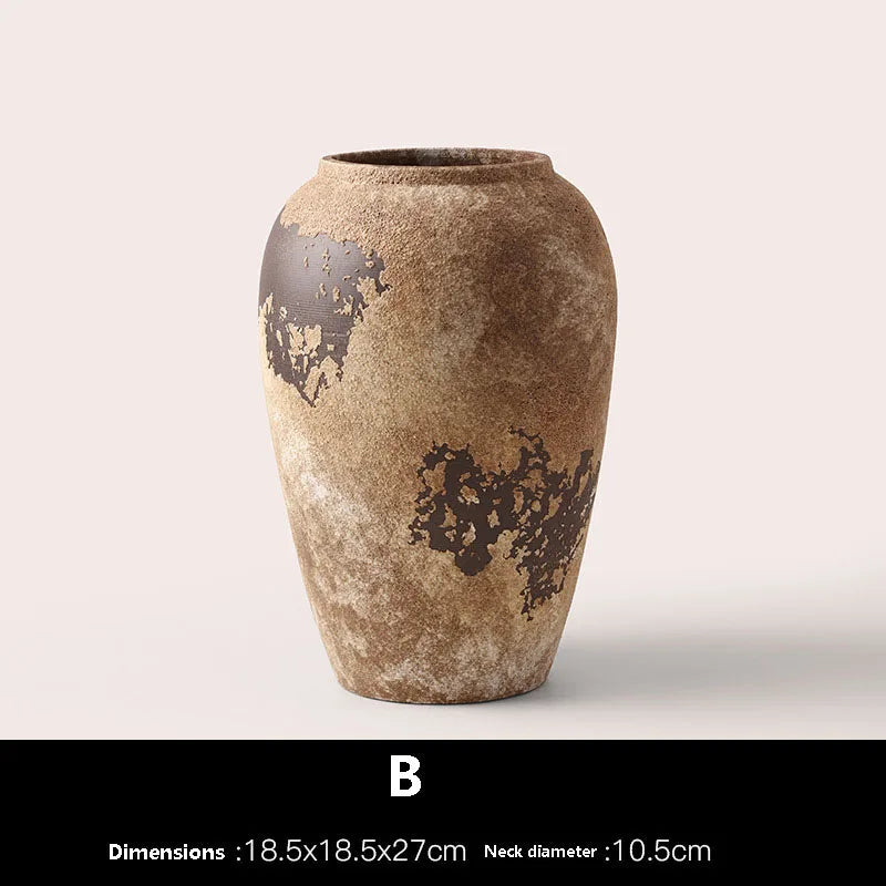 Wabi-Sabi Rustic Ceramic Vase