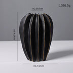 Organic Pleated Ceramic Vase