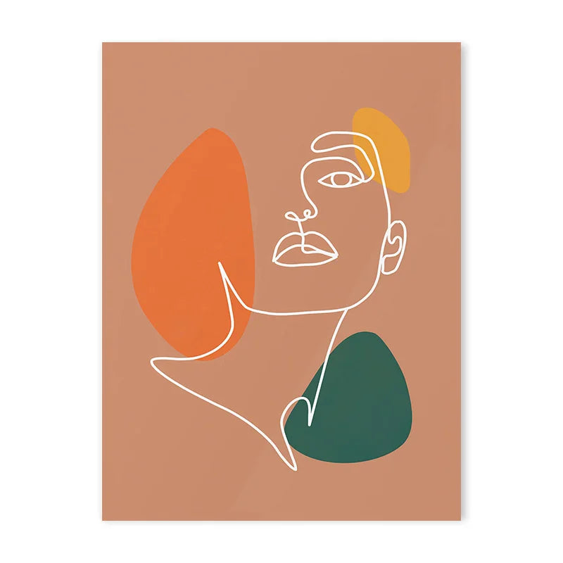 Botanical Line Art Canvas Print