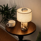 Calacatta Marble & Fabric Table Lamp
