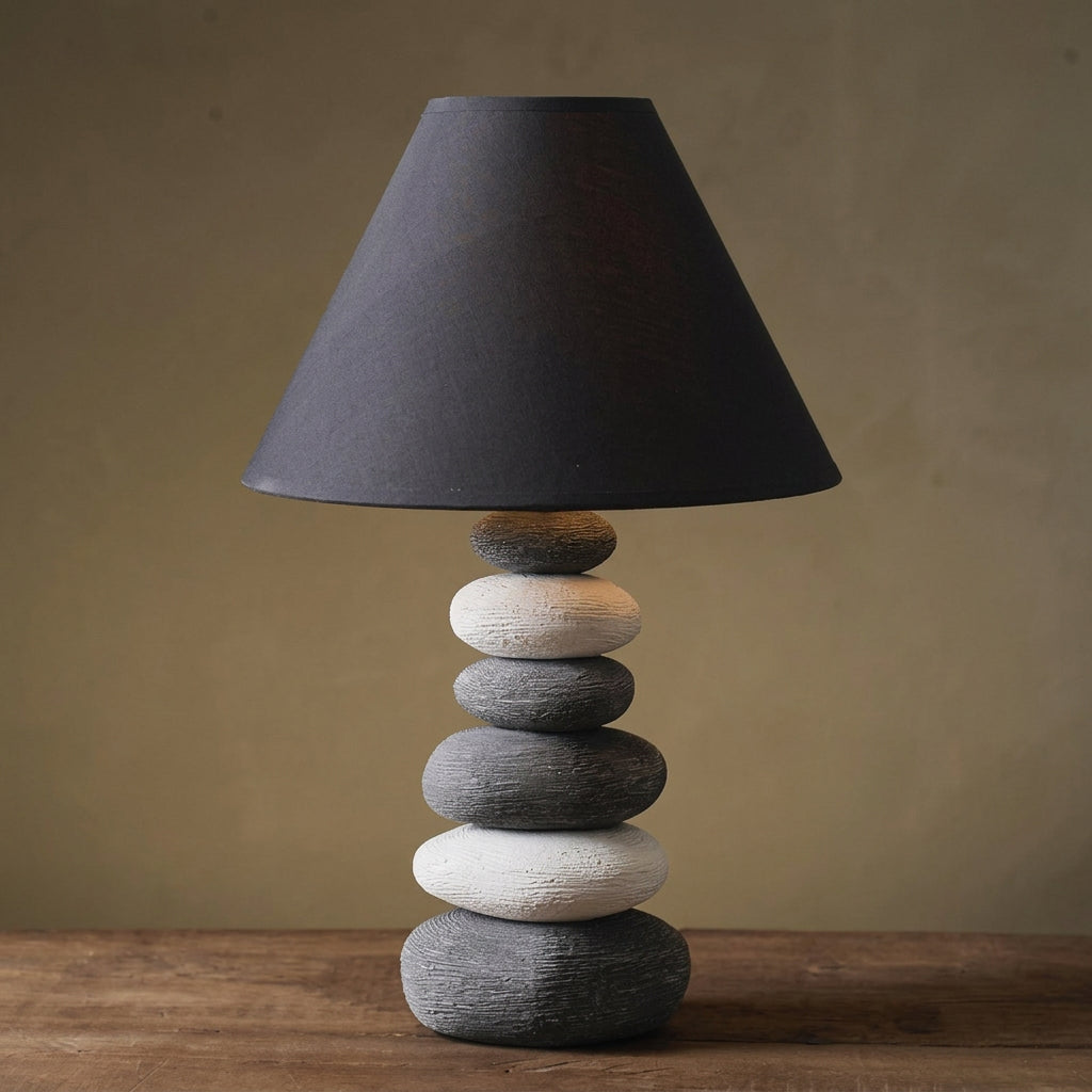 Ceramic Table Lamp with Fabric Shade