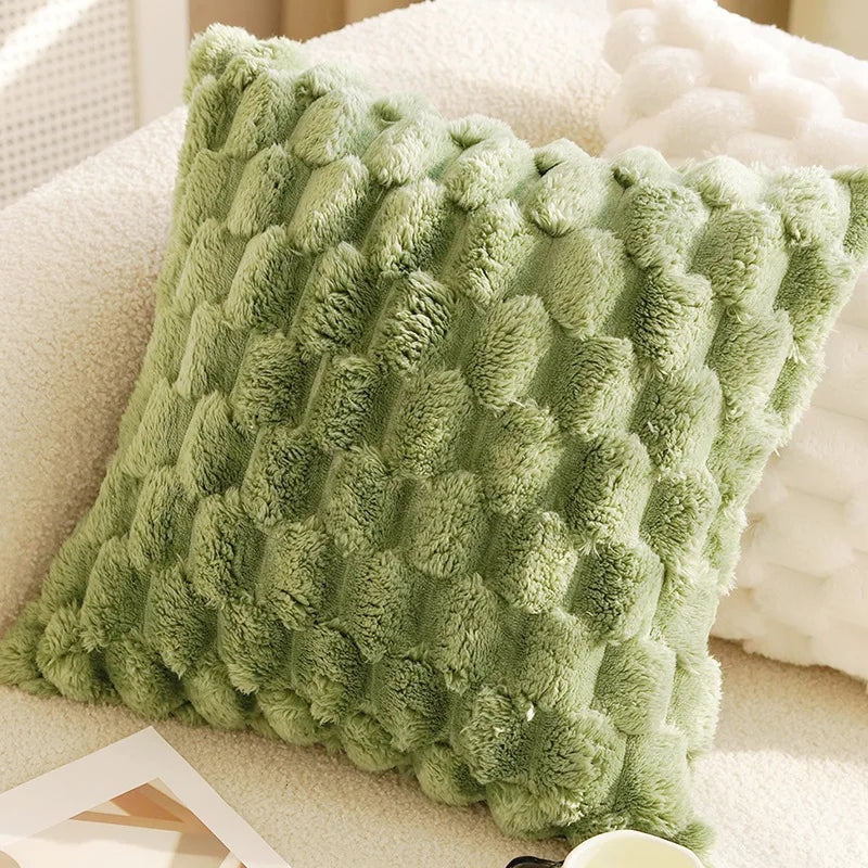 Shades of Green Woven Cushion Cover